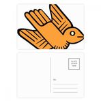Dıythinker 14x9 cm 20 Adet Renkli Hint Soyut Sanat Çizim Kuşlar Kartpostal Seti