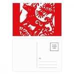 Dıythinker 14x9 cm 20 Adet Renkli Kağıt Kesimli Köpek Hayvan Çin Zodyak Kartpostal Seti