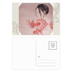 Dıythinker 14x9 cm 20 Adet Renkli Kağıt Kesme Güzellik Çin Boyama Çiçek Kartpostal Seti