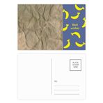 Dıythinker 14x9 cm 20 Adet Renkli Kağıt Kirli Katlamalı Doku Oluklu Muz Kartpostal Seti