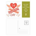 Dıythinker 14x9 cm 20 Adet Renkli Kırmızı Sevgililer Günü Be Mine Şiir Kartpostal Seti