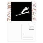 Dıythinker 14x9 cm 20 Adet Renkli Kış Sporları Kayak Deseni İllüstrasyon Formula Kartpostal Seti