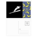 Dıythinker 14x9 cm 20 Adet Renkli Kış Sporları Kayak Deseni İllüstrasyon Muz Kartpostal Seti