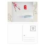 Dıythinker 14x9 cm 20 Adet Renkli Kış Yarısı Yirmi Dört Güneş Dönemi Desenli Çiçek Kartpostal Seti