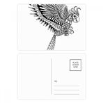 Dıythinker 14x9 cm 20 Adet Renkli Kuş Boyası Uçan Sadık Kartpostal Seti