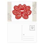 Dıythinker 14x9 cm 20 Adet Renkli Lotus Çin Zodyak Kağıt Kesim Çiçek Hayvan Çiçek Kartpostal Seti