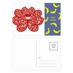 Dıythinker 14x9 cm 20 Adet Renkli Lotus Çin Zodyak Kağıt Kesim Çiçek Hayvan Muz Kartpostal Seti