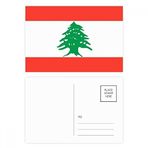 Dıythinker 14x9 cm 20 Adet Renkli Lübnan Ulusal Bayrağı Asya Ülke Kartpostal Seti