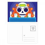 Dıythinker 14x9 cm 20 Adet Renkli Meksika Şeker İskeleti Ölüler Günü Kartpostal Seti
