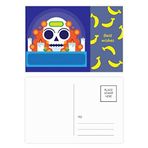 Dıythinker 14x9 cm 20 Adet Renkli Meksika Şeker İskeleti Ölüler Günü Muz Kartpostal Seti