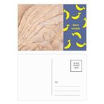 Dıythinker 14x9 cm 20 Adet Renkli Mozaik Taş Doku Zarif Dalgalı Desen Muz Kartpostal Seti