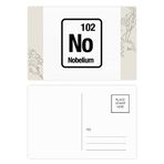Dıythinker 14x9 cm 20 Adet Renkli Nobelium Kimyasal Element Kimyasal Çiçek Kartpostal Seti