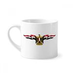 Dıythinker 170 ml Beyaz Arap Mısır Bayrağı Ulusal Amblem Mini Kahve Seramik Kupa