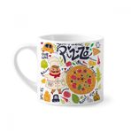 Dıythinker 170 ml Beyaz Cook Pizza İtalya Domates Yiyecekleri Mini Kahve Seramik Kupa