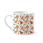 Dıythinker 170 ml Beyaz Delious Food Pizza İllüstrasyon Desenli Mini Kahve Seramik Kupa