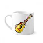 Dıythinker 170 ml Beyaz Enstrüman Gitar Meksika Element İllüstrasyon Mini Kahve Seramik Kupa