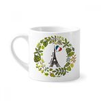 Dıythinker 170 ml Beyaz Eyfel Kulesi Paris Fransa İllüstrasyon Mini Kahve Seramik Kupa