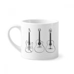 Dıythinker 170 ml Beyaz Gitar Müzik Enstrümanları kombinasyonu Gitar Mini Kahve Seramik Kupa