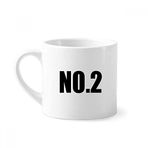 Dıythinker 170 ml Beyaz Lucky No.2 Numara İsim Mini Kahve Seramik Kupa