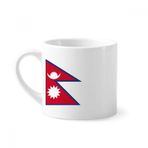 Dıythinker 170 ml Beyaz Nepal Ulusal Bayrağı Asya Ülke Mini Kahve Seramik Kupa