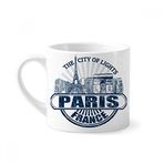 Dıythinker 170 ml Beyaz Paris Fransa Bayrağı Eyfel Kulesi Mimarisi Mini Kahve Seramik Kupa