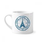 Dıythinker 170 ml Beyaz Paris Fransa Eyfel Kulesi Klasik Country City Mini Kahve Seramik Kupa