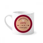 Dıythinker 170 ml Beyaz Sevgililer Günü Partisi I Love You Arrows Kalp Mini Kahve Seramik Kupa