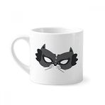 Dıythinker 170 ml Beyaz Siyah Kedi Maskesi Happy Carnival Of Venice Mini Kahve Seramik Kupa