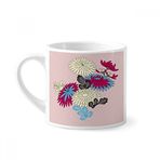 Dıythinker 170 ml Beyaz Tablo Japon Kültürü Pembe Mini Kahve Seramik Kupa