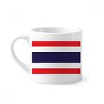 Dıythinker 170 ml Beyaz Tayland Ulusal Bayrağı Asya Ülke Mini Kahve Seramik Kupa