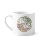 Dıythinker 170 ml Ukiyo E Kanat Sazan Kuş Japon Mini Beyaz Çömlek Seramik Saplı Kupa