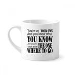 Dıythinker 170 ml You Decide Where To Go Alıntı Mini Beyaz Çömlekçilik Seramik Saplı Kupa