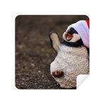 Dıythinker 2 Adet Süet Kumaş Antarktik Penguen Noel Şapkası Doğa Gözlükleri Temizleme Bezi Telefon Ekran Temizleyici