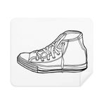 Dıythinker 2 Adet Süet Kumaş Beyaz Kanvas Ayakkabı El Boyaması Desen Telefon Ekran Temizleyici ve Gözlük Temizleme Bezi