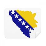 Dıythinker 2 Adet Süet Kumaş Bosna-Hersek Haritası Ulusal Bayrak Telefon Ekran Temizleyici ve Gözlük Temizleme Bezi