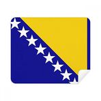 Dıythinker 2 Adet Süet Kumaş Bosna-Hersek Ulusal Bayrak Ülke Telefon Ekran Temizleyici ve Gözlük Temizleme Bezi