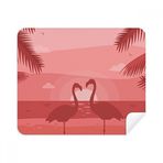 Dıythinker 2 Adet Süet Kumaş Flamingo Çift Kırmızı Alacakaranlık Telefon Ekran Temizleyici ve Gözlük Temizleme Bezi