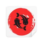 Dıythinker 2 Adet Süet Kumaş Goldfish Soyut Fırça Japon Gözlükleri Temizleme Bezi ve Telefon Ekran Temizleyici