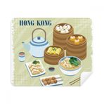 Dıythinker 2 Adet Süet Kumaş Hong Kong Tarzı Çin Dim Sum Telefon Ekran Temizleyici ve Gözlük Temizleme Bezi