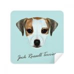 Dıythinker 2 Adet Süet Kumaş Jack Russell Terrier Köpek Hayvan Hayvan Gözlükleri Temizleme Bezi ve Telefon Ekran Temizleyici