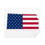 Dıythinker 2 Adet Süet Kumaş Kansas ABD Haritası Yıldızlar Çizgili Bayrak Şekilli Telefon Ekran Temizleyici ve Gözlük Temizleme Bezi