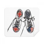 Dıythinker 2 Adet Süet Kumaş Kanvas Ayakkabı ABD Bayrağı Desenli Telefon Ekran Temizleyici ve Gözlük Temizleme Bezi