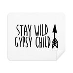 Dıythinker 2 Adet Süet Kumaş Keep Wild Gypsy Çocuk Alıntı Telefon Ekran Temizleyici ve Gözlük Temizleme Bezi