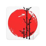 Dıythinker 2 Adet Süet Kumaş Kırmızı Siyah Japonya Soyut Fırça Gözlük Temizleme Bezi ve Telefon Ekran Temizleyici
