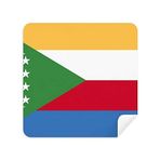 Dıythinker 2 Adet Süet Kumaş Komor Ulusal Bayrak Afrika Ülke Gözlüğü Temizleme Bezi ve Telefon Ekran Temizleyici