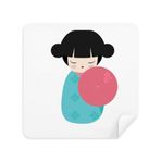 Dıythinker 2 Adet Süet Kumaş Mavi Kimono Sakura Japon Oyuncak Bebek Gözlükleri Temizleme Bezi Telefon Ekran Temizleyici