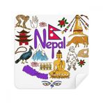 Dıythinker 2 Adet Süet Kumaş Nepal Aşk Kalp Landscap Ulusal Bayrak Gözlük Temizleme Bezi ve Telefon Ekran Temizleyici