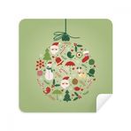 Dıythinker 2 Adet Süet Kumaş Noel Baba Kardan Adam Ağacı Yeşil Gözlük Temizleme Bezi ve Telefon Ekran Temizleyici