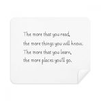 Dıythinker 2 Adet Süet Kumaş Okuma Will Bring You Knowledge Telefon Ekran Temizleyici ve Gözlük Temizleme Bezi