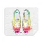 Dıythinker 2 Adet Süet Kumaş Renkli El Boyaması Kanvas Ayakkabı Desen Telefon Ekran Temizleyici ve Gözlük Temizleme Bezi